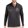 Cutter & Buck Traverse Stripe Stretch Quarter Zip Mens Big and Tall Pullover Thumbnail